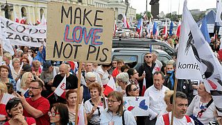 Thousands rally in Polish capital against conservative government