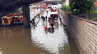 Flood water receding in Paris