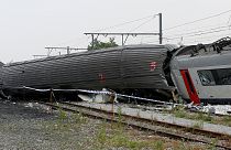 Los daños causados por un rayo, posible causa del accidente de trenes en Bélgica