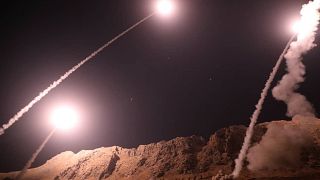Image: Missiles fired from Iran into Syria