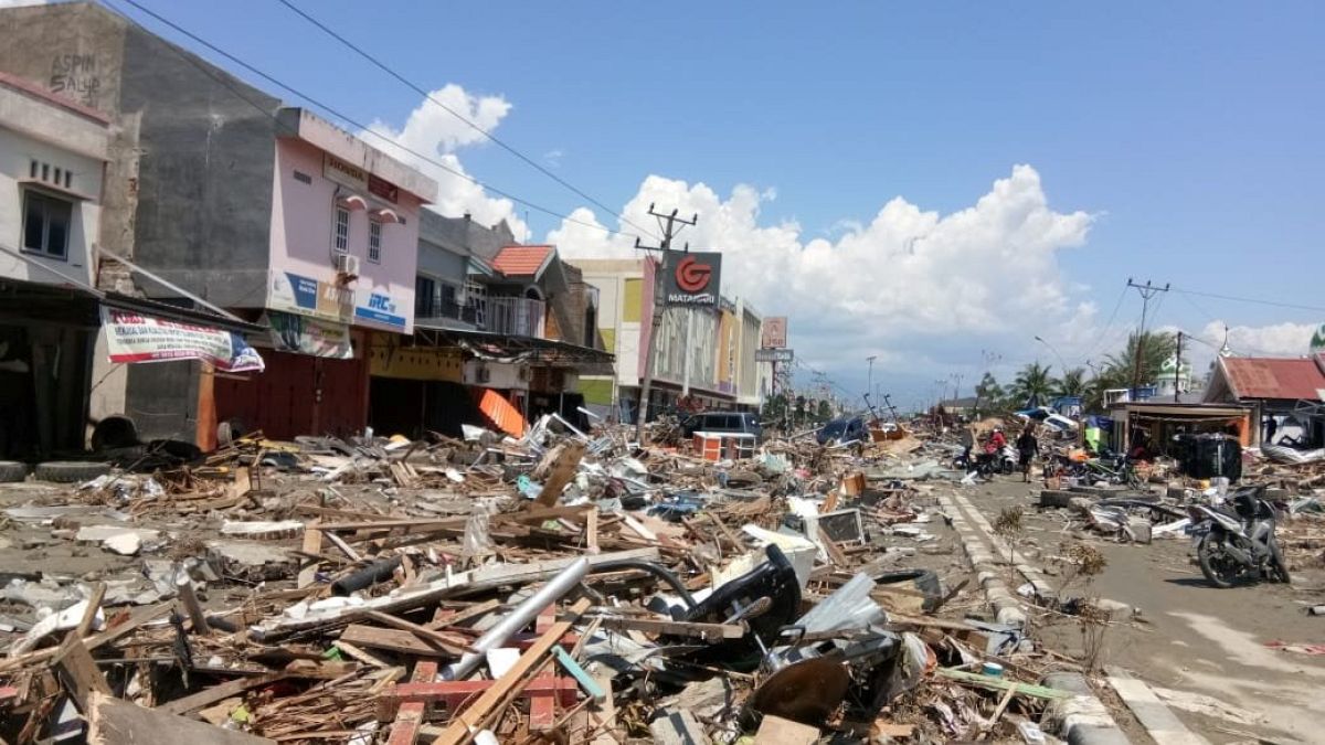 Image: Debris from the tsunami in Palu, Indonesia.