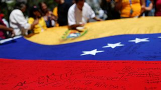 Venezuelan protesters demand a date for a recall referendum to oust President Maduro