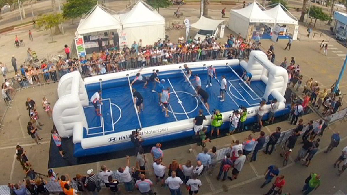 Sardinia: Giant table football game