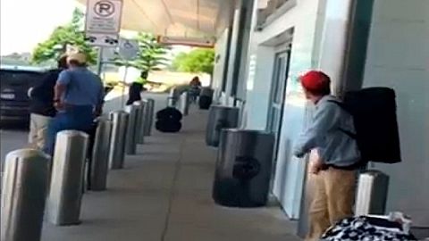 Security cam shows shooting at Dallas Airport