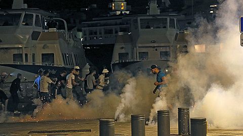 French police fire tear gas to disperse Euro 2016 fans