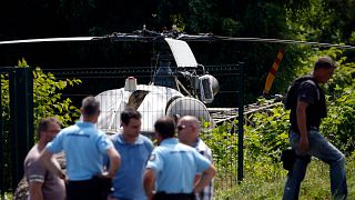 Image: Police discover a helicopter abandoned by French armed robber Redoin