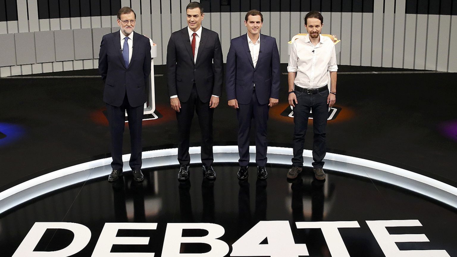 Los candidatos garantizan que no habrá más elecciones en España tras el 26-J durante el único debate a cuatro de la campaña