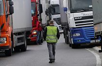 Les routiers de l'Est contre le salaire minimum français et allemand