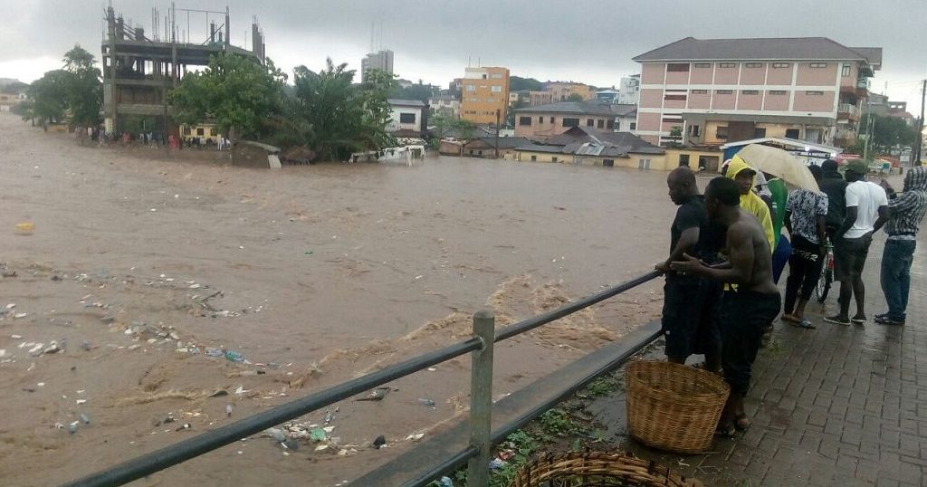 At least 10 dead including 8 children after torrential rains in Ghana