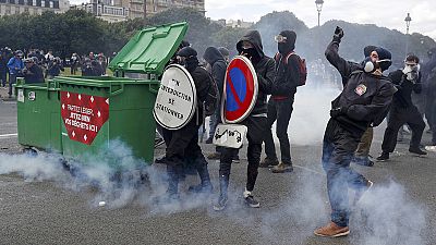 درگیری معترضان به اصلاح قانون کار در پاریس با پلیس