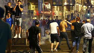 Arrests in Lille after police clash with football fans