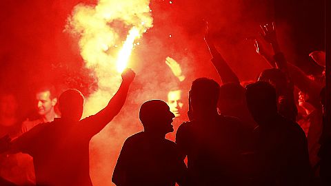 Euro 2016: England and France supporters face off in Lille
