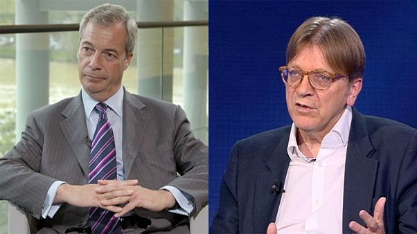Brexit, duello: Nigel Farage vs Guy Verhofstadt Brexit, duello: Nigel Farage vs Guy Verhofstadt