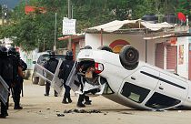 At least six die and scores are injured in Mexico teacher protests