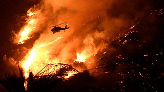 Bush fires rage amid brutal heatwave in southern California