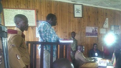[Photo] Ugandan 'no-comedy' police at Besigye trial