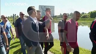 Watch: Ronaldo loses it and throws microphone into lake