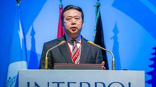 Image: Meng Hongwei, Chinese President of Interpol, speaking in Bali, Indon