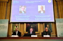 Image: Per Stromberg, Goran K. Hansson and Per Krusell annonce the laureate