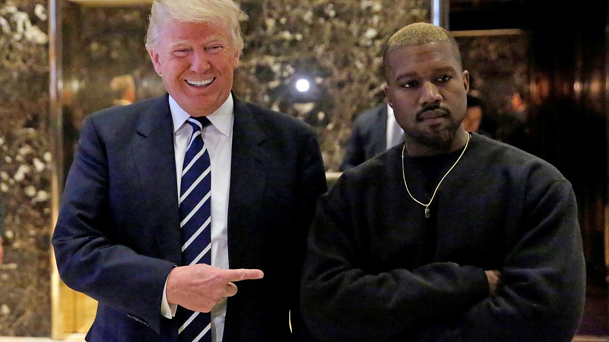 Image: U.S. President-elect Donald Trump and musician Kanye West pose for m