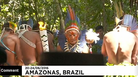 Olympic torch in the heart of the Amazon