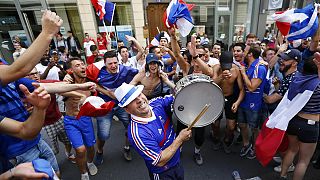 French fans ecstatic after making the quarter finals