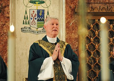 James Timlin celebrates the 60th anniversary of his ordination to the priesthood at St. Peter\'s Cathedral in Scranton, Pennsylvania, in 2011.