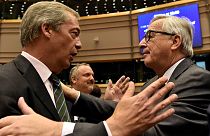 Nigel Farage no centro da polémica no Parlamento Europeu
