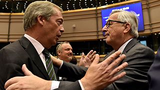 Nigel Farage no centro da polémica no Parlamento Europeu