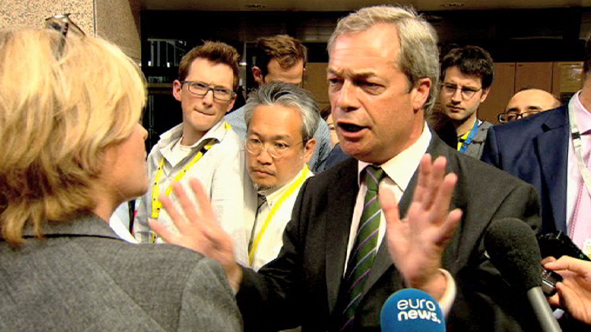 Nigel Farage tritt in Brüssel als Sieger auf