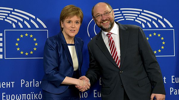 Martin Schulz fogadta a skót kormányfőt Martin Schulz fogadta a skót kormányfőt