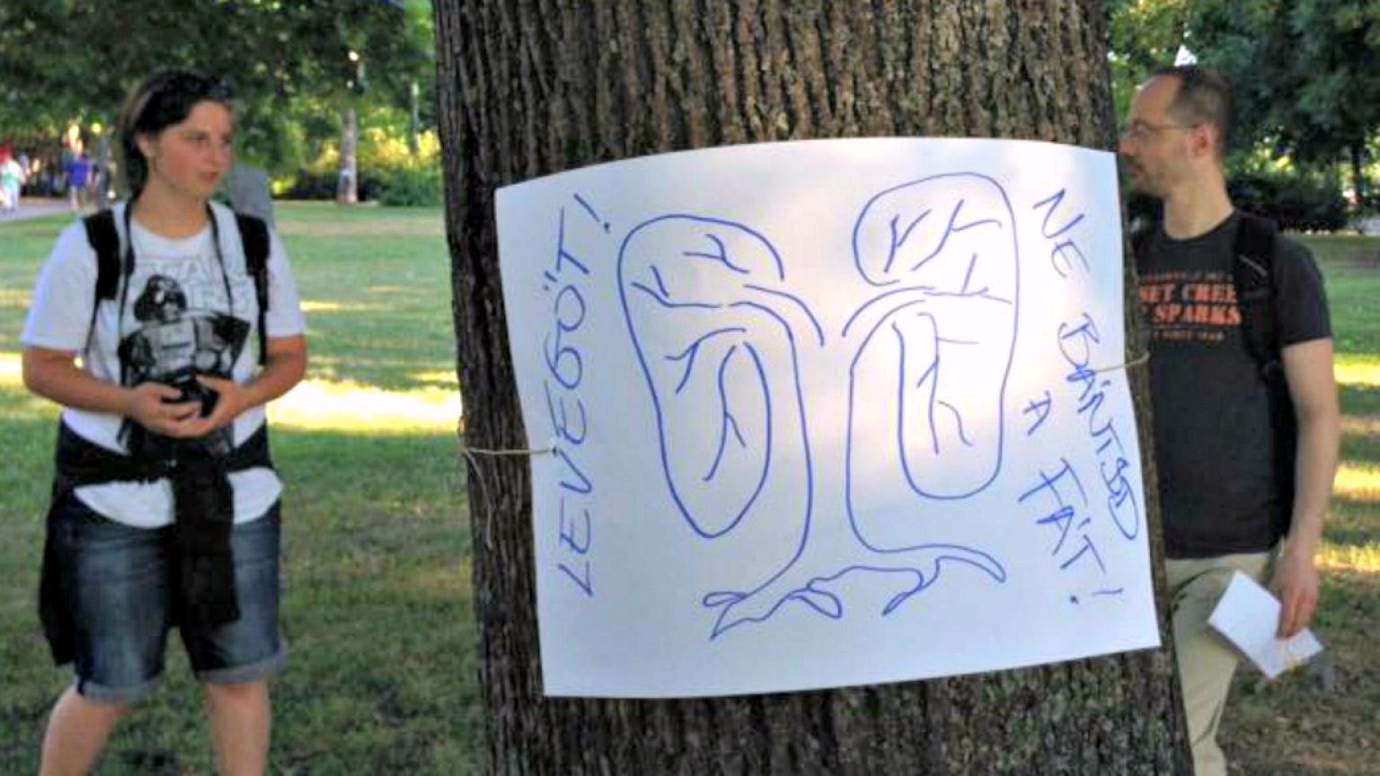 Minden fára más plakátot tettek a Ligetvédők