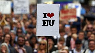 Manifestación multitudinaria en Londres para protestar contra el "brexit"