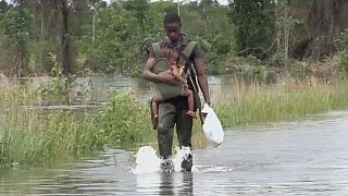 Heavy flooding in Liberia paralyzes transport in the capital