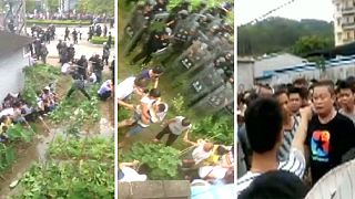 China: Cargas policiais reprimem protesto contra incinerador de resíduos