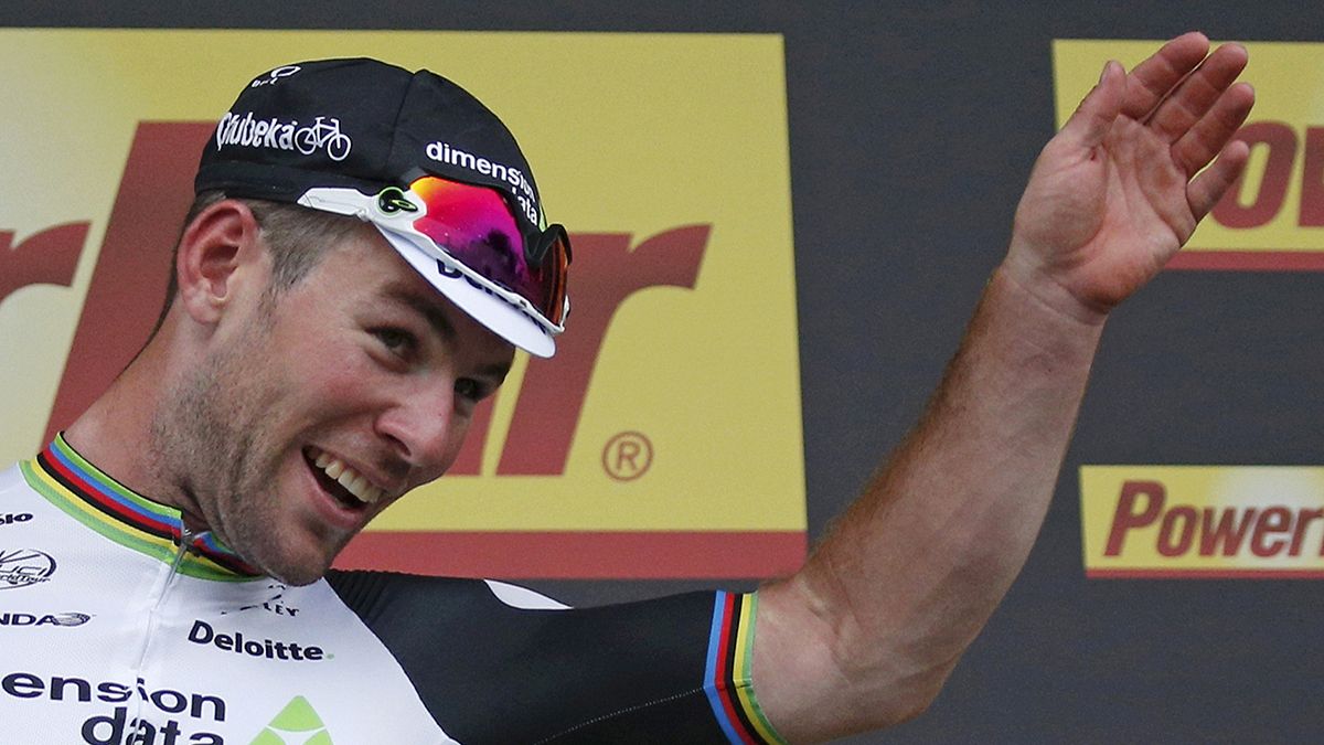 Tour de France: Cavendish wins stage three in photo finish