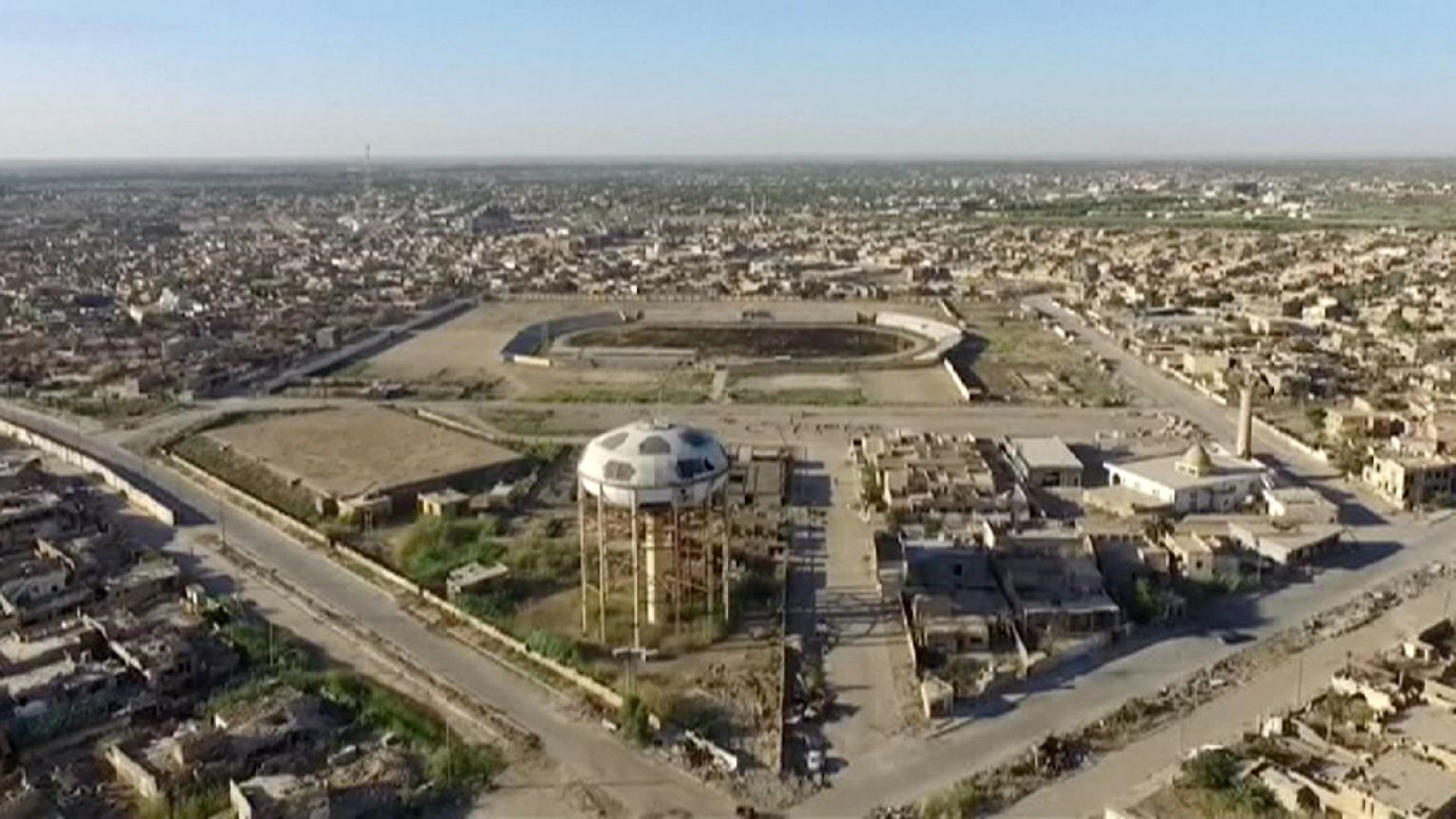 Die Zerstörung in Ramadi aus der Luft