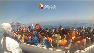 Migrants and Refugees rescued off Italy coast