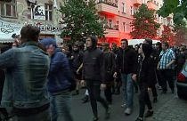 Durva tüntetés, sok sebesült rendőr Berlinben