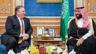 Image: Secretary of State Mike Pompeo meeting with Saudi Crown Prince Moham