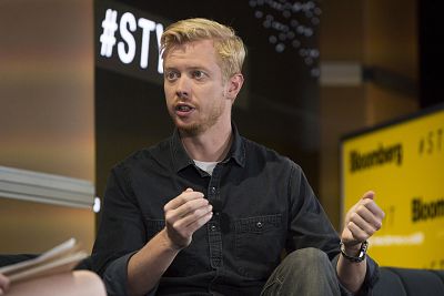 Steve Huffman, chief executive officer and co-founder of Reddit Inc., speaks during the Sooner Than You Think\' conference in the Brooklyn borough of New York, U.S., on Tuesday, Oct. 16, 2018.