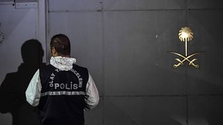 Image: A Turkish forensic police at the Saudi consulate