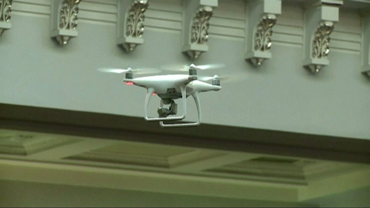 Drone launched to 'monitor fraud' in Ukraine parliament