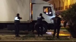 Amateur video shows police close in on Nice truck attack driver