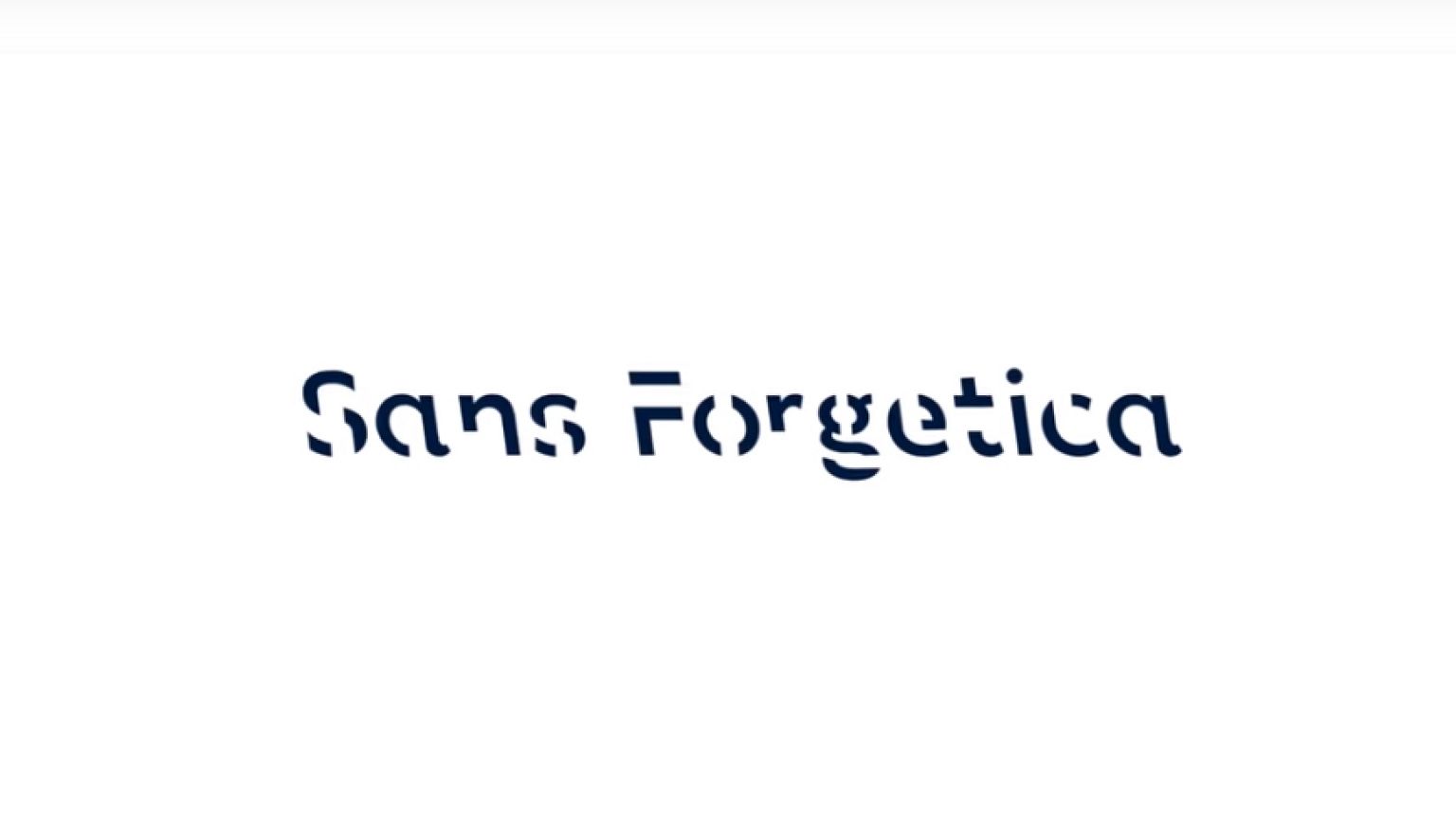 Sans Forgetica font