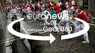 360° video: last hours of Pamplona's San Fermin festival