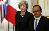 Brexit: en visite à Paris, Theresa May rencontre François Hollande