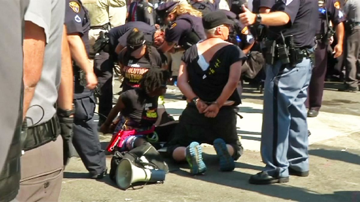 USA: clashes and arrests during the Republican National Convention in Cleveland
