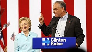 'America was not built on fear' - Clinton's running mate makes his debut