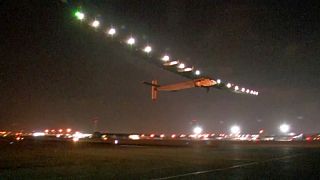 Solar-powered plane takes off on final leg of epic challenge